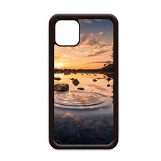 Capa para iPhone 12 Pro Max Pedra Céu Oceano Ciência da Água para Apple Mini Mobile Case Shell