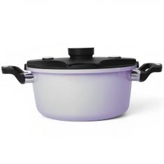 Panela De Pressão De Indução Em Alumínio Cerâmico 6L 24cm (Roxo)