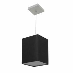 Lustre Pendente Quadrado Md-4007 C pula Em Tecido 25/16x16cm