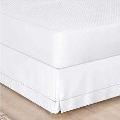 Saia Para Cama Box King Ponto Palito 1 Peça Branco