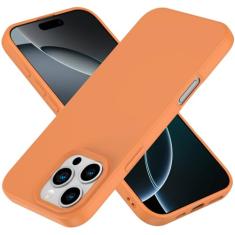 Amytor Capa projetada para iPhone 16 Pro Max, capa de silicone ultrafina à prova de choque com forro de microfibra macio antiarranhões, [proteção aprimorada da câmera] Capa de celular para 16 Pro Max,