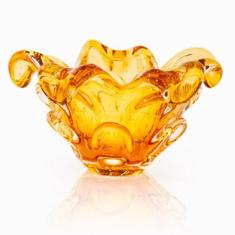Centro De Mesa Em Cristal Murano Âmbar - São Marcos
