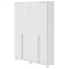 Guarda-roupas 4 Portas 2 Gavetas 100% Mdf Alonzo Sem Espelho E Com Pés - Lopas Branco