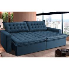 Sofá Retrátil Reclinável e Cama 2,95m Cama inBox Flex. Suede