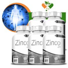 Kit Com 5 Potes Zinco-Quelato 500Mg 60 Cápsulas