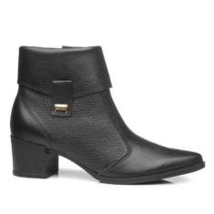 Bota Pegada Feminina em Couro Preto 280506-05-Feminino