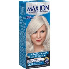 Tinta MAXTON Kit Prático 12.111 Louro Platina Cinza Super Intenso 50g/