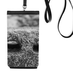 Bolsa de celular para fotografia de modelagem de material industrial, bolso preto