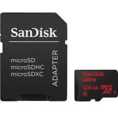 Cartao de Memoria Micro sd Ultra 128GB com Adaptador Prova d? Agua Classe 10 1 un SanDisk