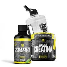 Kit Triton L-Carnitina + Creatina Atlas 90g + Galão 1,5L