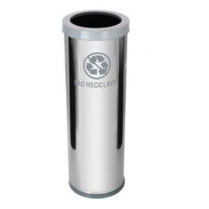 Lixeira Em Aço Inox Com Tampa Meia Esfera Plástica 30 Litros - Jsn