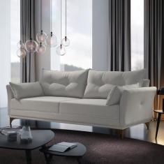 Sofá Fixo 3 Lugares com 2 Almofadas Verona Espresso Móveis