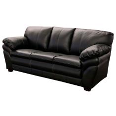 Sofá De Couro 3 Lugares Paris 216Cm M06 Preto 450