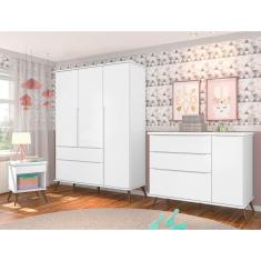 Quarto de Bebê Melissa Retrô Cor Branco - Phoenix Baby