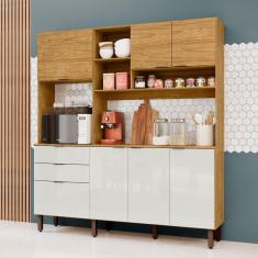 Cozinha Compacta Boreal 7 Portas 2 Gavetas Marrocos/Off White - Mx Móveis