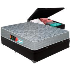 Cama Box Baú e Colchão Sleep Max D33 Casal Castor