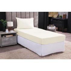 Jogo de Cama Box Solteiro 2 pcs Lençol de Baixo com Elastico 180 Fios 