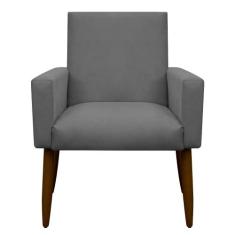 Poltrona Decorativa Nina Cadeira Escritório Recepção - DiMartins, Cinz