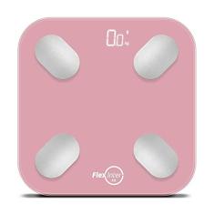 Balança Digital Smart Corporal Com Bioimpedância APP Android/IOS Rosa- FlexInter