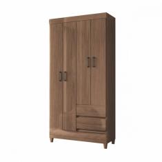 Guarda Roupa Solteiro com Pés 4 Portas 2 Gavetas Jequitiba New Opção