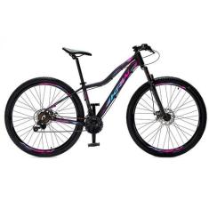 Bicicleta Aro 29 KRW Alumínio 24 Vel Freio a Disco X32, 15.5, Preto, P