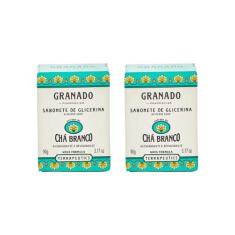 Sabonete Granado 90g Glicerina Cha Branco-Kit C/2un