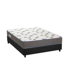 Cama Box Casal: Colchão Espuma D33 Ortobom Light + Base CRC Suede Gray