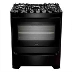 Fogão Consul 5 Bocas CFS5VBE Preto com Mesa de Vidro, Preto, Bivolt