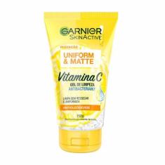Gel de Limpeza Facial Antiacne Vitamina C Garnier Uniform & Matte - Ga