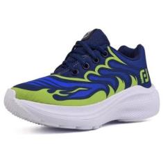 Tenis Infantil De Amarrar Meninos Leve Desenhos LIGHT-Masculino