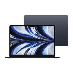 Apple MacBook Air de 13" (Meia-noite, Chip M2 com CPU 8 núcleos, GPU 8 núcleos e Neural Engine de 16 núcleos, Memória unificada 16 GB, SSD de 256 GB)