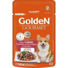 Ração Úmida PremieR Pet Golden Gourmet Carne para Cães Adultos de Porte Pequeno - 85 g