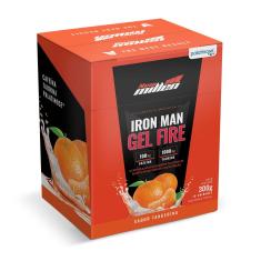 Iron Man Gel Fire - 10 Sachês 30g Tangerina - New Millen