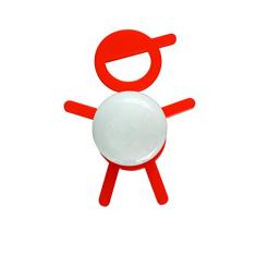 Abajur Stickboy, Cromalux, 500205, 9 W, Branco/Vermelho