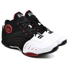 Tenis De Basquete Run Way Branco, Preto E Vermelho