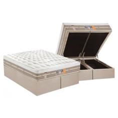 Cama Box Baú King: Colchão Molas Pocket Ensacadas Castor Silver Star A