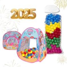 Barraca Infantil Dobrável + 50 Bolinhas  Brinquedo Portátil Educativo 