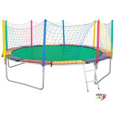 Cama Elástica 3,05m Chicoplay Lona Verde Nacional Com Emenda