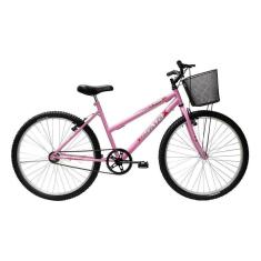 Bicicleta Aro 26 Feminina Mono Sem Marcha Com Cesta Saidx-Feminino