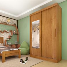 Guarda Roupa Firenze Portas Flex Com Espelho Tcil Cor:Cinamomo/Off