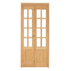 Kit Porta de Madeira Camarão Pe71 Gold Esel 213cmx120cmx12cm Natural