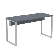 Mesa Escritório P25 TUB Pandin 120 cm (larg) Tampo MDP Grafito Pé Aço 