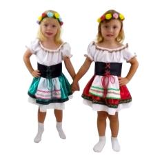 Fantasia Alemã Infantil Vestido Frida Com Cinto Tamanho G