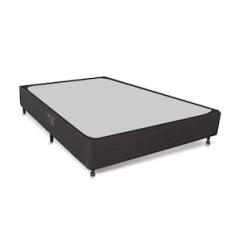 Base Box para Colchão Casal Castor Class Hibrido 39x128x188cm - Cinza/Preto