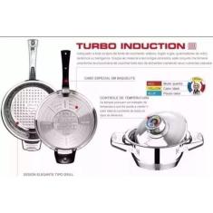 Jogo De Panelas Completo Inox Aço Cirúrgico 23 Peças