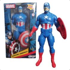 Boneco Capitão America Vingadores Heroi Marvel Original 22cm - Allseas