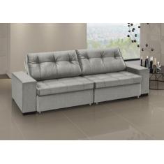 Sofá Orion - Retrátil / Reclinável 280 Cm Linho - ESTOFADOS GRAFANI