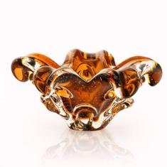 Centro De Mesa Em Cristal Murano Marrom - São Marcos