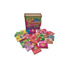 JOGO DA MEMÓRIA DAS SÍLABAS 30 PÇS MADEIRA CX COM TAMPA