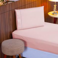 Lençol Solteiro 400 Fios com Fronha em Ponto Palito Toque Macio - Char